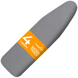 Ironing Board Cover and Pad Extra Thick Heavy Duty Padded 4 Layers, Silver Coated Ironing Board Cover, Non Stick Scorch and Stain Resistant Standard Size 15x54 Inch with Elasticized Edges