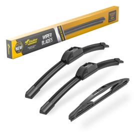 Raidbee® 15"+15" Windshield Wiper Blades with 12" Rear Wiper Blade Automotive Replacement Set for Jeep Wrangler JK 2008-2010 2011 2012 2013 2014 2015 2016 2017 2018 – Genuine OEM Quality (Set of 3)