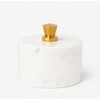 Repan Marble Salt Cellar with Lid and Golden Knob |