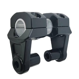 2 Inch Pivot Handlebar Risers - Universal Motorcycle Handlebar Rises Aluminum Alloy Handlebar Clamp Riser for 7/8" 22mm and 1-1/8" 28mm (Black - 2 Pack)