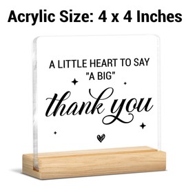Thank You Gifts for Women Men, Appreciation Gifts for Teacher Boss Coworker Bus Driver Principal Daycare Nurse Doctor, Birthday Thanksgiving Christmas Gift Ideas Acrylic Plaque Office Desk Decor