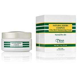 Dinur Cosmetics Natural Jojoba Complex Ultra Rich Moisturizing Cream Improves Texture Eliminates Flakiness Best for Dry Skin 2 oz. 55 ml