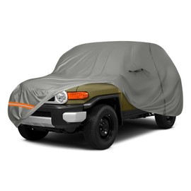 Waterproof Car Cover Replace Compatible with Toyota FJ Cruiser 2007-2014, All Weather Protection Classic Car Covers with Driver Door Zipper and Storage Bag