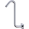 Angled Shower Arm with Flange S Shaped Rainfall Shower Head