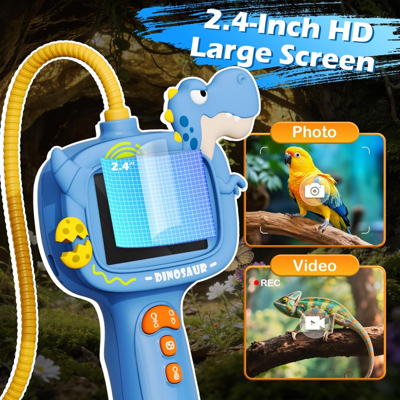 Kids Endoscope Borescope Toys, Snake Scope Camera with Light for