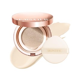 SKINTIFIC Cushion Base Maquillaje Ligero Cobertura Media, Ajuste Perfecto a la Piel con Acabado Satín Luminoso(13W Cream)