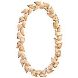 Daifunli Ula Fala Samoan Necklace Artificial Samoan Necklace Ula Fala Chief Lei Polynesia Traditional Wrestling Favor for Women Men(Natural Brown,47 Inches)