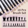 MAANGE 18Pcs Brochas de Maquillaje con Estuche Kit Alta Calidad
