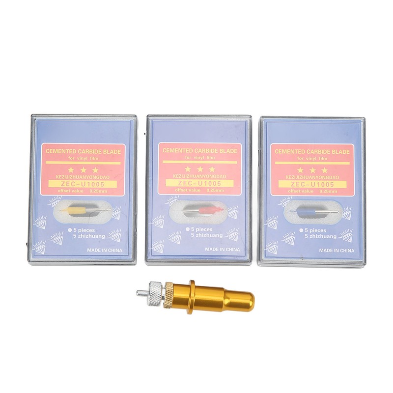 Cutting Plotter Knife Holder Kit 3 Types Different Blades Incisive