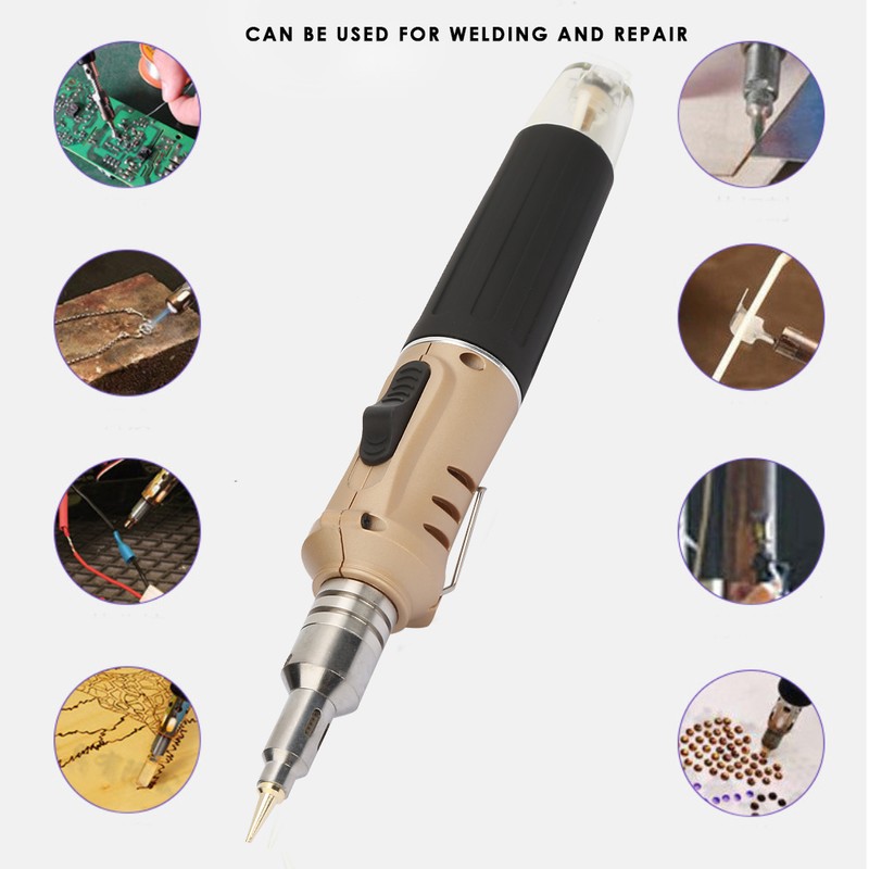 10PCS HS-1115K Multifunction Butane Gas Soldering Iron Cordless Solder Welding