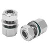 2Pcs Cable Connectors Waterproof Stainless Steel Cord Head Adapters for