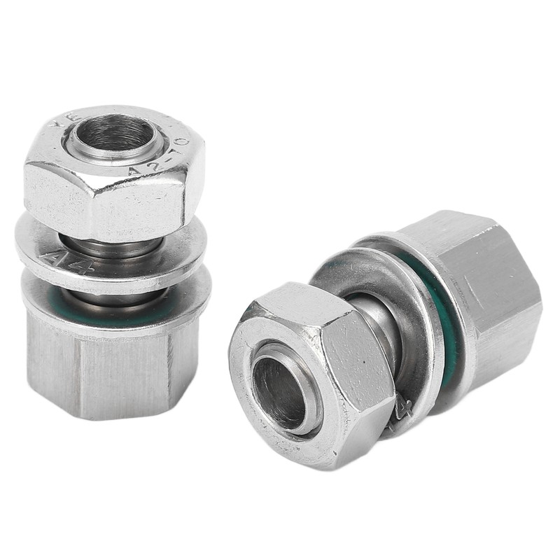 2Pcs Cable Connectors Waterproof Stainless Steel Cord Head Adapters for