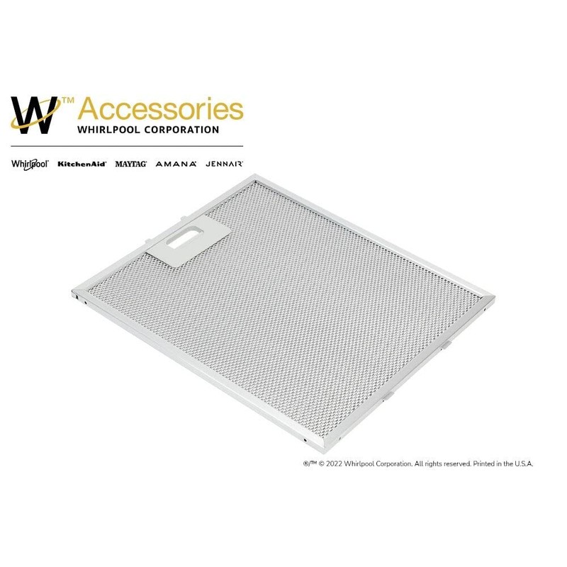 Whirlpool W10169961A Genuine OEM Grease Filter For Range Vent Hoods