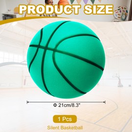 PATIKIL Silent Basketball, Size 5 No Noise High-Density Foam Dribbling Indoor Basketball for Quiet Dribbling and Indoor Training, Green