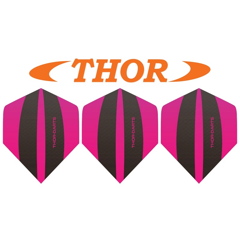 THOR-DARTS Exclusiv-Line: 9 Pink Darts Flights HD-240 F3 Pink /