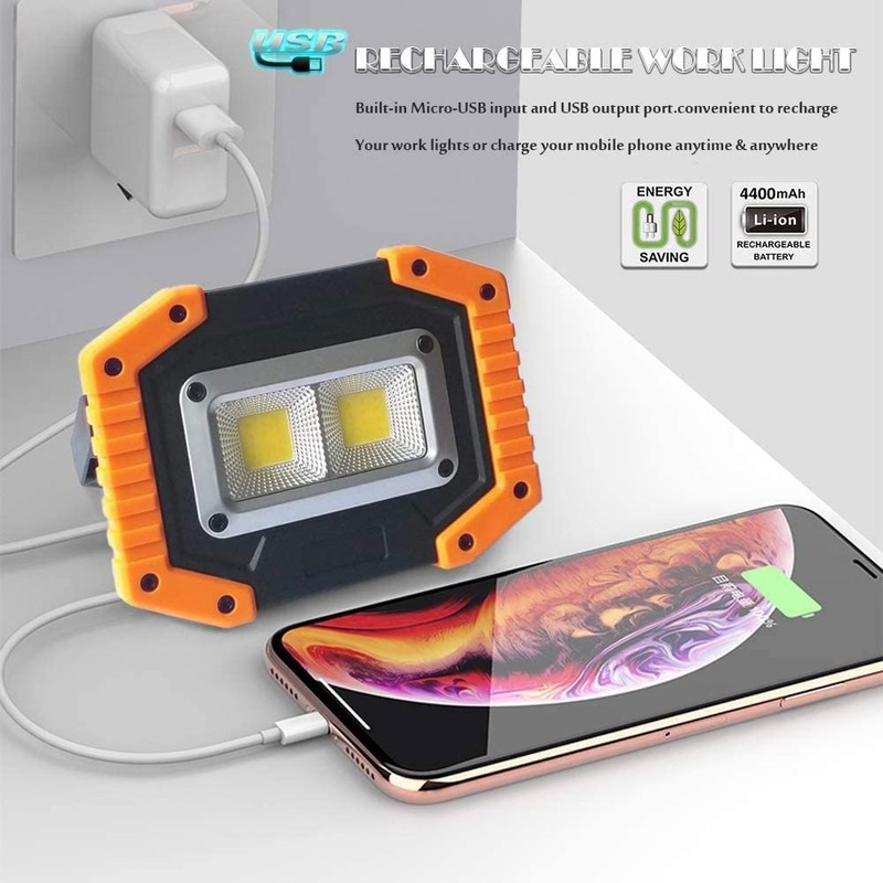 OTYTY LED Work Light, 30W 1500LM Rechargeable Work Light Battery