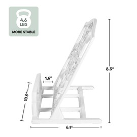 JOGREFUL Cookbook Stand, Cast Iron Heavy-Duty Recipe Book Holder, Kitchen Vintage Recipe Book Holder, Reading Rest Holder for Easel/Counter/Books/Magazine/iPad/Bible, Flower Pattern, White