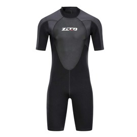 ZCCO Shorty Wetsuit Men's 3mm Premium Neoprene Full Sleeve for Snorkeling, Surfing,Canoeing,Scuba Diving Suits (3MM,XS)
