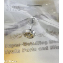 Precision Scale HOn3 #31935 Wheel Set, 6-Spoke, Flush Axle, Insulated 1 Side