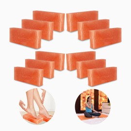 ZK Himalayan Thinest Salt Tiles 8”x4”x0.75” Pack of 10 for Sauna and Spa- Pink Salt Bricks for Salt Wall, Salt Blocks of 1.95 lbs for Home Dye Decor & Improvement Projects