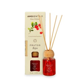 Ambientair Difusor de Varillas Frutos Rojos – Mikado con Palitos de Ratán, Ambientador de 50 ml para Hogar u Oficina