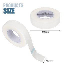 Kuyaehe 4 Rolls PE Eyelash Extension Tape, (1/2 Inch x 10 Yards/1 Rolls) Breathable Tape with Micro Holes, Lash Tape for Eyelash Extensions, Individual Package (Transparent)