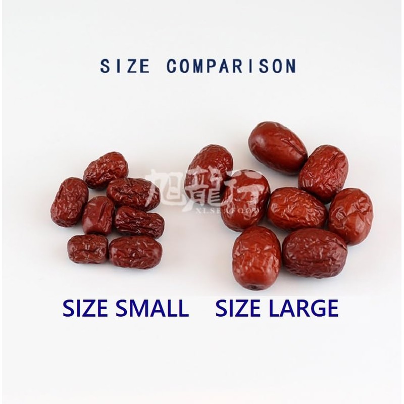 Xlseafood Organic sulfur-free Dried Chinese Large Jujube 旭龙行特级有机大红枣 无硫无添加 (0.5)