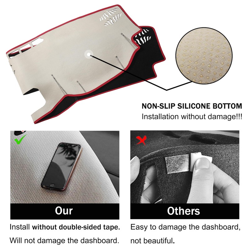 YOSRTER Dashboard Cover for Dodge Challenger Accessories 2015-2022 2023 2024