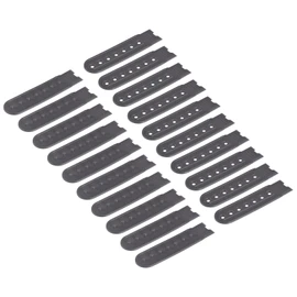 sourcing map 12 Pairs Snap Lid Strap Cover 7 Holes Plastic Adjustable Hat Snap Lock Replacement for Caps Repairs (Black), black