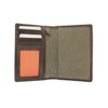 Cactus Mala Canvas/Leather Passport Holder with RFID Protection 216_81 Khaki