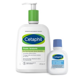 Cetaphil Moisturising Body Cream Fragrance Free 470ml + Emulsion Facial Cleanser Travel Size 29ml