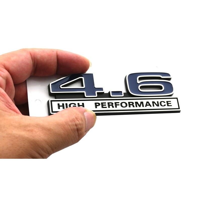 1pc 4.6 Liter High Performance Engine Emblems Badge 3D Decals