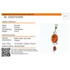 Sterling Silver and Baltic Amber Pendant Chloe