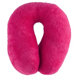 Walser Travelmaid Nackenrolle Reisekissen Nackenkissen für Erwachsene aus weichem Fleece kirschrot