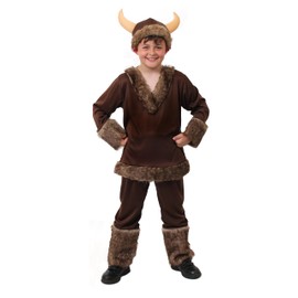 Kids Viking Costume - Large - Medieval Thrones Fancy Dress Wildling Perfect for Tv/movie Fancy Dress Parties