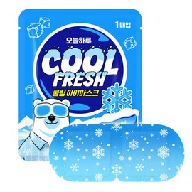 오늘하루 쿨프레쉬 쿨링 아이마스크 냉찜질 눈냉 케어용 냉안대, 10개입, 1개 Today’s Cool Fresh Cooling Eye Mask, Cold Compress for Eye Care, 10 Pack, 1 Piece