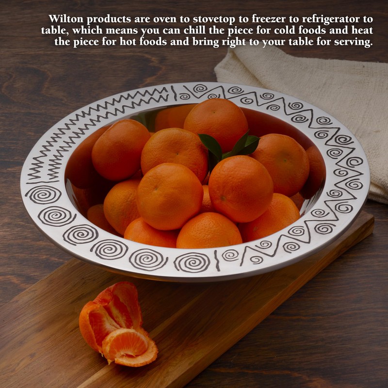 Wilton Armetale Reggae Medium Round Serving Bowl, 12-Inch