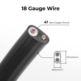 Firmerst 18 Gauge 500 Feet NISPT-2 Electrical Wire for Appliance Repair, Flat Lamp Cord