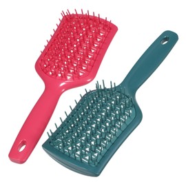 NOLITOY 2pcs Boar Bristle Smoothing Brush Vented Hair Brush for Wet Dry Curly Hair