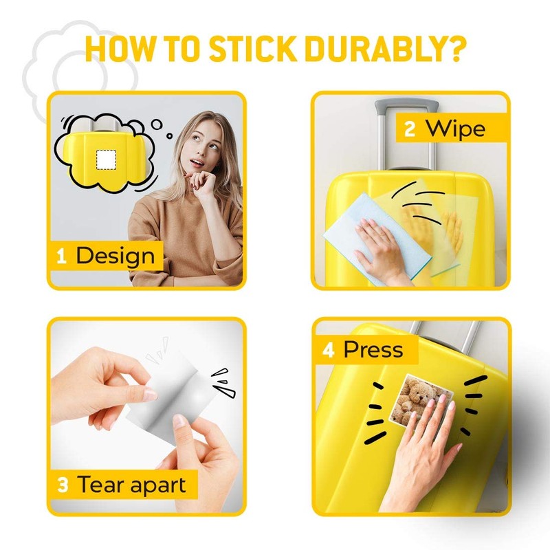 Square Stickers (Set of 2) 10cm - Teddy Bear Toys