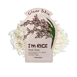 TONYMOLY I’m Rice Sheet Mask – Korean Skincare Face Mask for Hydration, Brightening & Soothing – Moisturizing Facial Mask with Rice Extract & Vitamin Essence for Radiant, Healthy Skin