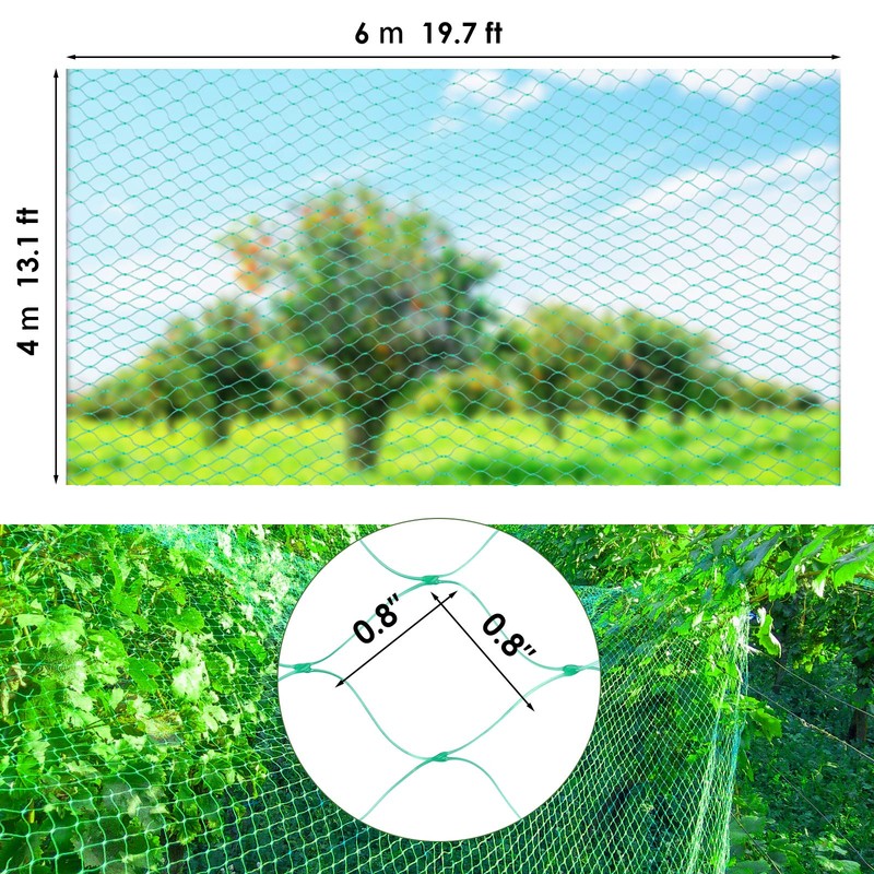 13X130FTRuolan Bird Netting for Garden Protect Vegetable Plants and Fruit