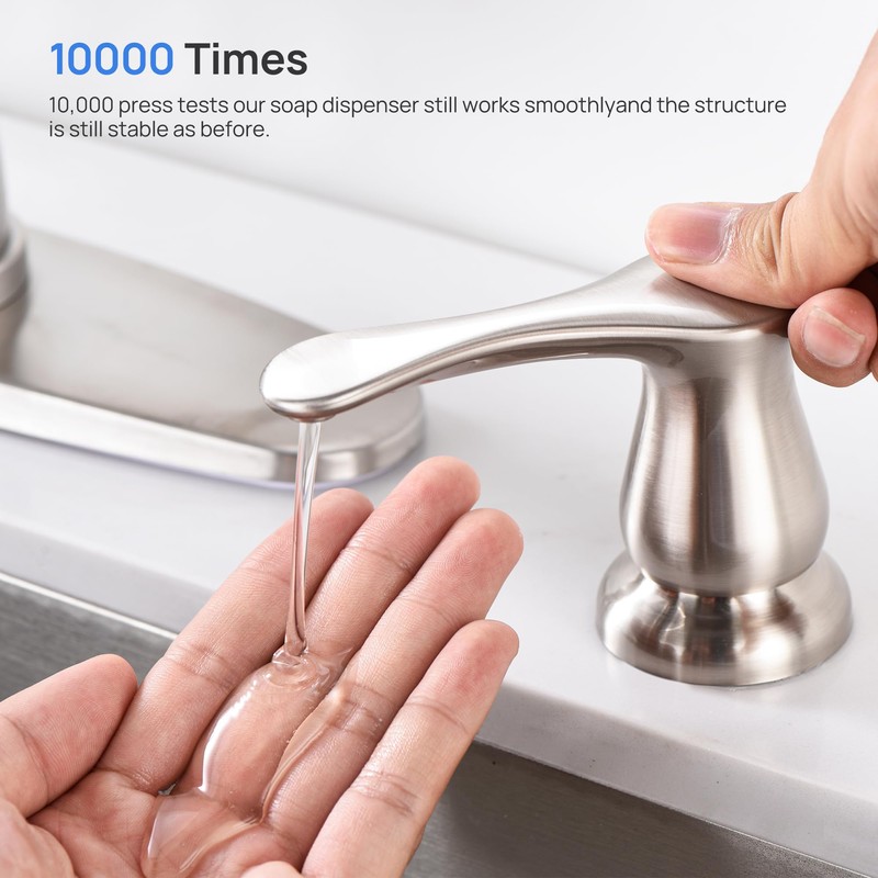 GAGALIFE Kitchen Sink Soap Dispenser - Brushed Nickel Sink Soap
