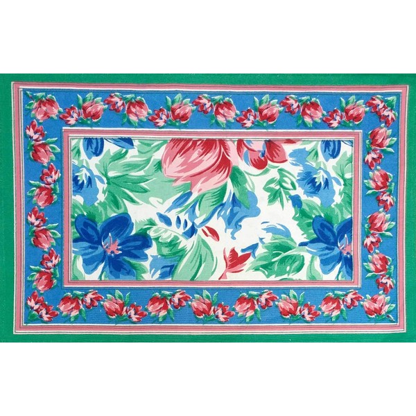 India Arts Cotton Hand Block Print Floral Placemat Table Mats Table Linen 14 x 19 inches