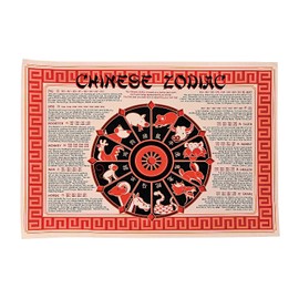 Chinese Horoscope Mats - Set of 12 Placemats - Chinese New Year Party Supplies