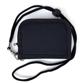 Umbro Wallet with Strap, Bifold Wallet, Bifold Wallet, Coin Purse, Round Zipper, Diamond Wallet, Fall Prevention, Boys and Girls, Unisex, Boys, Juniors, Kids, multicolor (black / white)