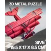Piececool Metal Puzzle 3D Dr-1 Triplane Triplane Red Baron Aircraft
