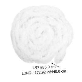 jojofuny 1 Roll Faux Fur Trim Ribbon for Chinese Clothes Decor Wide Artificial Fur Garland for DIY Costumes Holiday Crafts for Christmas Hats Traditional Garments