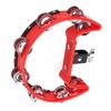 Tambourine Single Row Metal Jingle Bells Handheld Percussion Drum Instrument