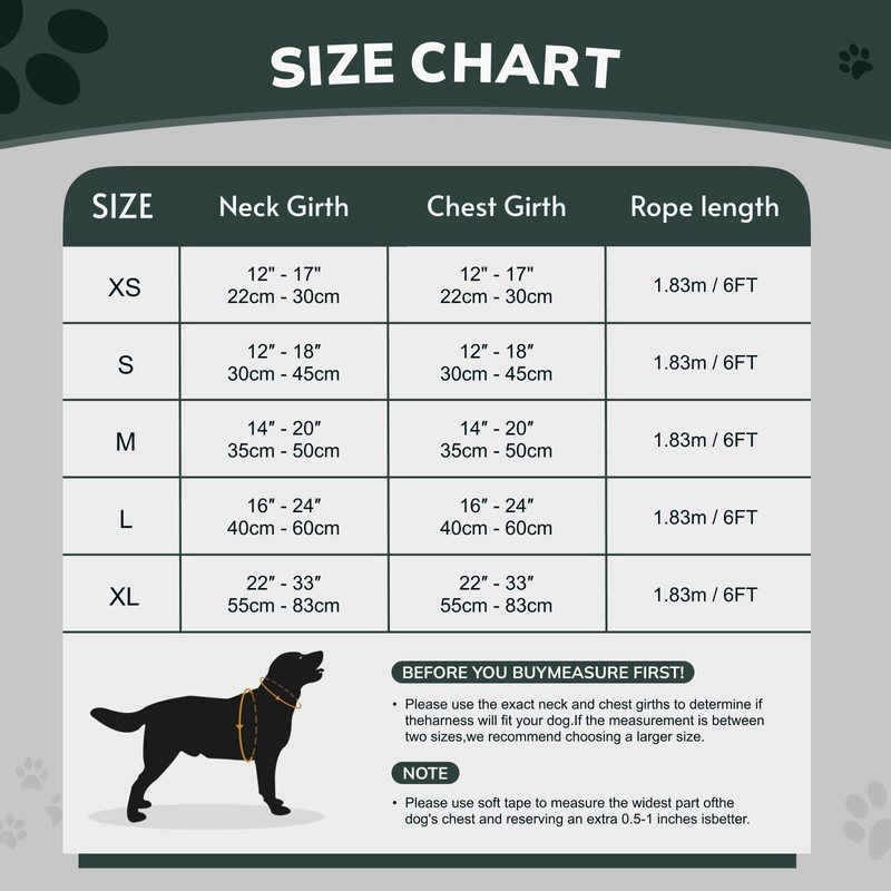 FAYOGOO Dog Harness with Handle & 2 D-Rings, Adjustable Reflective